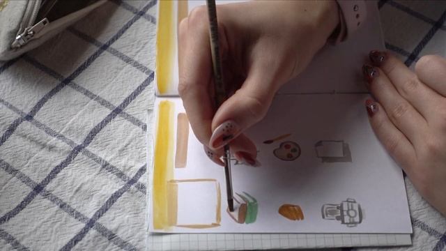 Оформление ежедневника на ноябрь|Рисую акварелью смотреть онлайн