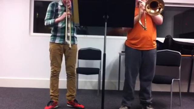 Trombone duets- march from rubank смотреть онлайн