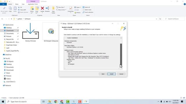 Preparation de l'environnement de travail : Python Thonny Qt design смотреть онлайн