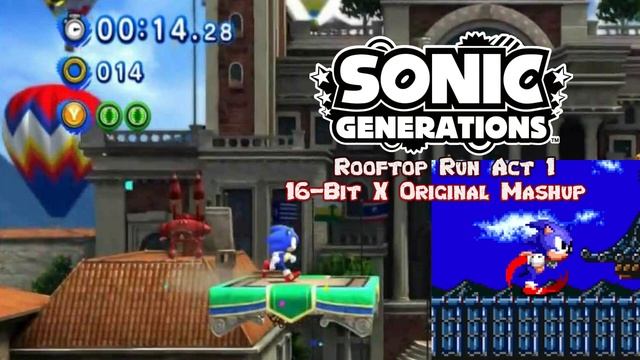 Sonic Generation - Classic Rooftop Run Act 1 (16 Bits X Original) смотреть онлайн