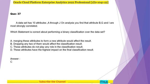 Oracle Cloud Platform Enterprise Analytics 2022 Professional 1Z0 1041 22 PART 4 смотреть онлайн