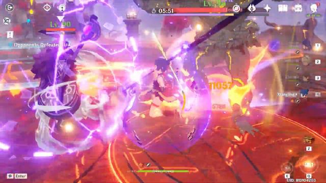 Clearing Momiji-Dyed Court in 37 seconds with Raiden Shogun | Genshin Impact смотреть онлайн