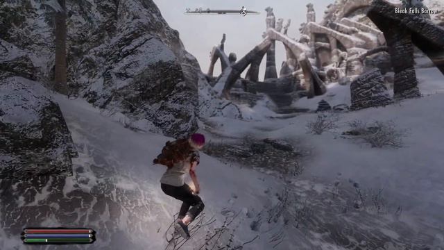 Legendary Skyrim but NO COMBAT gameplay : Episode 4 - To Bleak falls смотреть онлайн