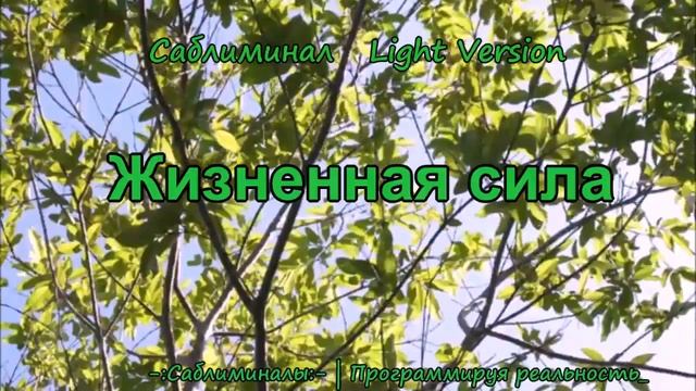Жизненная сила | Саблиминал | Light Version смотреть онлайн