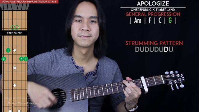 Apologize Guitar Tutorial - OneRepublic Guitar Lesson 🎸 |Tabs + Chords + Guitar Cover|