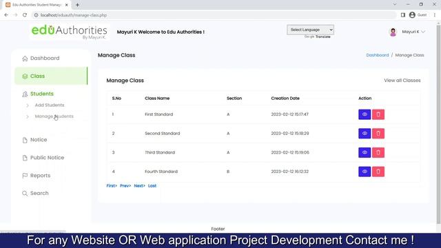 Student management system free source code | School management system project web development смотреть онлайн