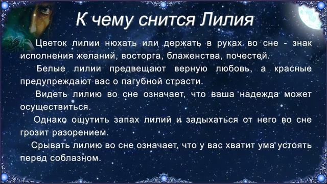 К чему снится Лилия (Сонник) смотреть онлайн