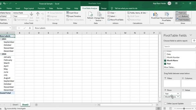 Analysis Using Pivot in Excel смотреть онлайн