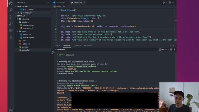 LangChain + OpenAI to chat w/ (query) own Database / CSV! смотреть онлайн