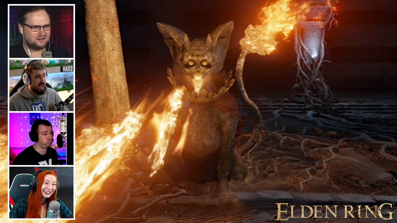 Реакция Летсплейщиков на Цербера Кладбища Древа Эрд в Elden Ring
