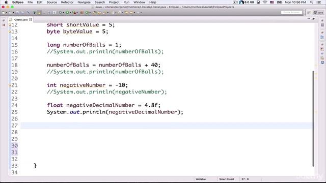 14. JAVA Literals Part2 | Learn java tutorials for beginners | смотреть онлайн