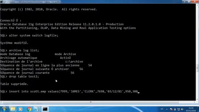 Récupération incomplète d'1 BD Oracle 11gR2 avec RMAN. Chaîne SNINEH смотреть онлайн