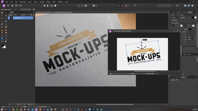 Open Photoshop Mockups in Affinity Photo 1.8 смотреть онлайн