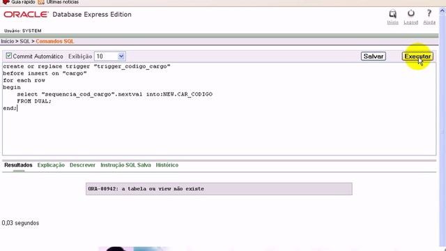 Aula 1353 banco_dados SQL- Oracle 10g Trigger смотреть онлайн
