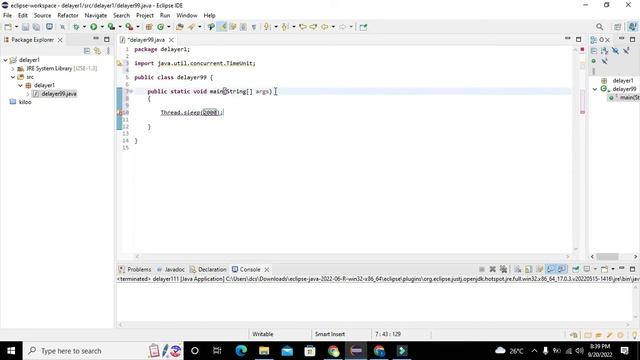 how to use delay in java in eclipse | introduce delay in java in eclipse ide смотреть онлайн