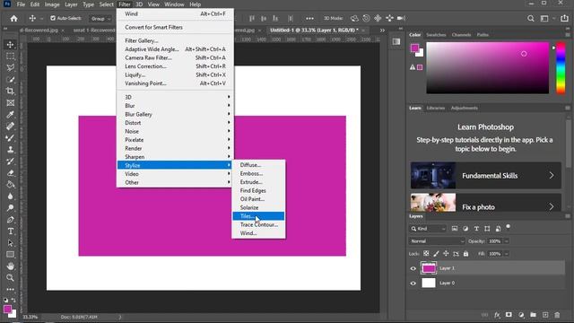 How to Use Filter (Stylize) Menu In Photoshop смотреть онлайн