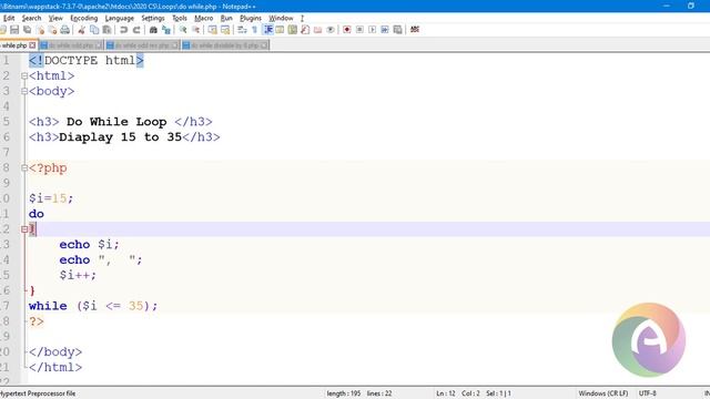 PHP Module 3 Part 7 || Do While Loop || Simple Example || Factorial || Odd Number || Even Number смотреть онлайн
