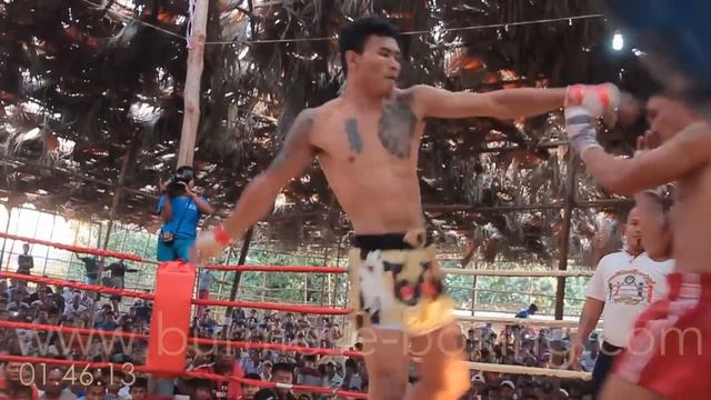Lethwei Burmese Boxing [HD] - Too Too Vs. Saw Yan Paing (1) - Superfight 10 Near-Knockouts! 02/2015