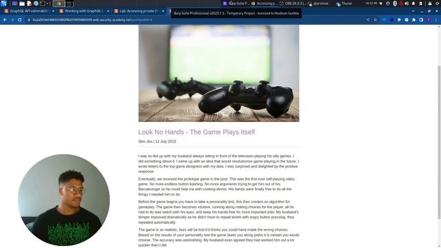 GraphQL API Vulnerabilities: Accessing private GraphQL posts смотреть онлайн