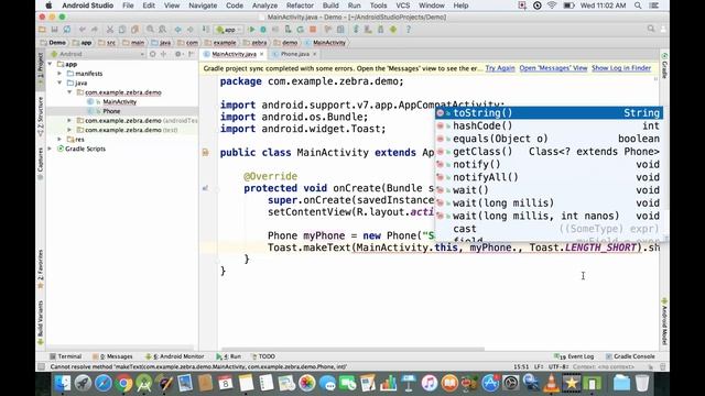 Free Tutorial: Android Studio Crash Course - Java Override Methods смотреть онлайн