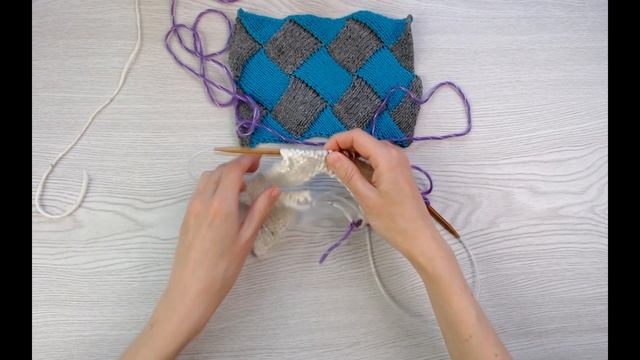 Техника вязания энтрелак (энтерлак) спицами для начинающих