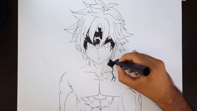 Drawing Meliodas Assault Mode From The Seven Deadly Sins / Nanatsu No Taizai
