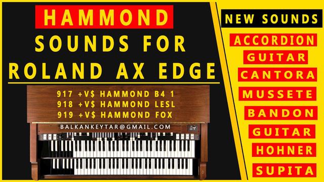 Roland Ax Edge - 3 Hammond Sounds - Custome Tones for Roland Ax Edge Keytar #rolandaxedge #roland смотреть онлайн