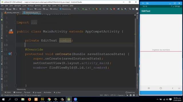 ¿Cómo usar un EditText? | CURSO BÁSICO ANDROID 3.2 смотреть онлайн