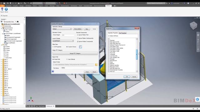 How to export Inventor to IFC? - BIMDeX Tutorial смотреть онлайн