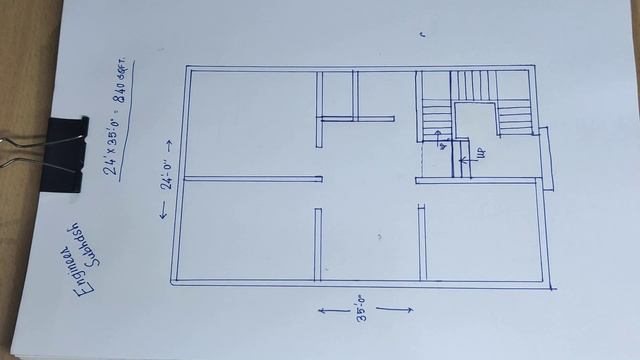 24 X 35 SIMPLE HOUSE DESIGN II 24 X 35 GHAR KA NAKSHA II 3 BHK HOUSE PLAN DESIGN смотреть онлайн