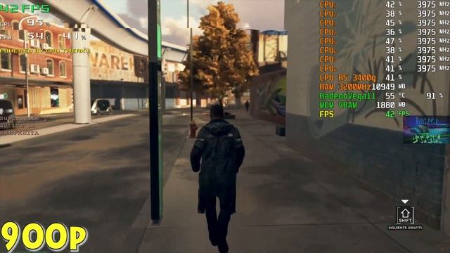 DETROIT BECOME HUMAN | Ryzen 5 3400G | 1080p 900p 720p | Radeon VEGA 11 | Fps test смотреть онлайн