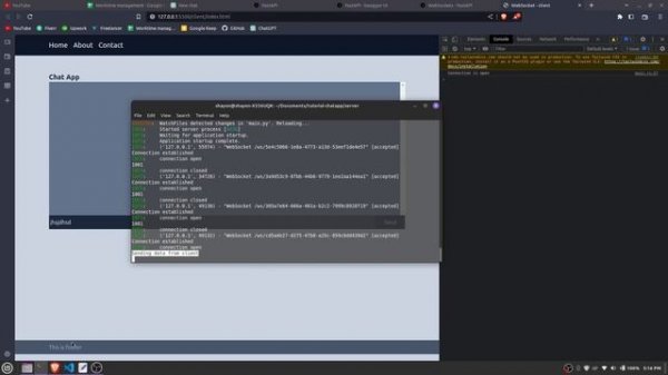 FastAPI WebSocket Chat Application with Vanilla JavaScript
