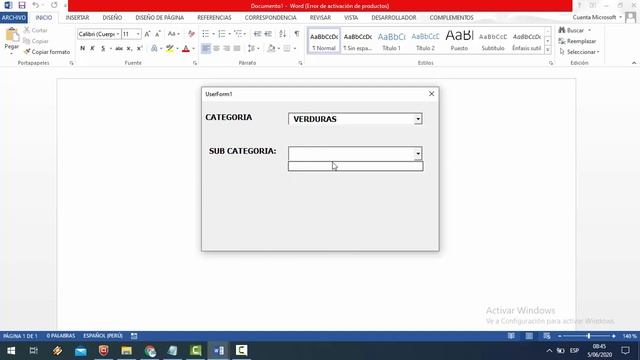 Visual Basic en WORD 05 - ComboBox dependiente смотреть онлайн