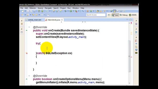 43 Android SQL Databases SQLite OpenDatabase Command on Device Memory SD Card and Add SDC смотреть онлайн
