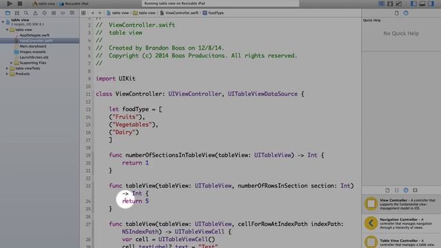 Importing an Array of Data into a Table View (Swift) смотреть онлайн