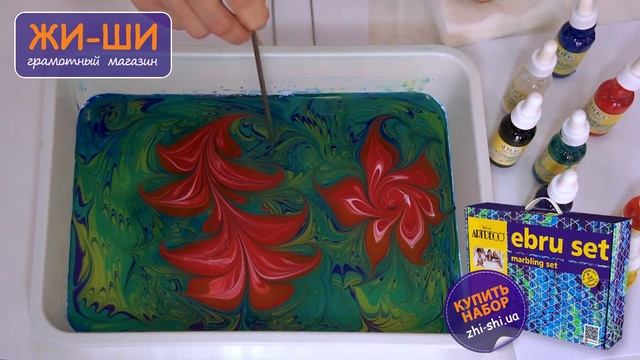 Видео урок к набору для рисования на воде ЭБРУ ArtDeco. Основные приемы.