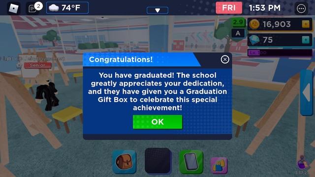 Hit level 100 and graduated in Roblox high school 2 смотреть онлайн