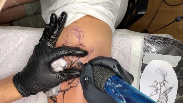 Делаю татуировку ( таймлапс ) смотреть онлайн