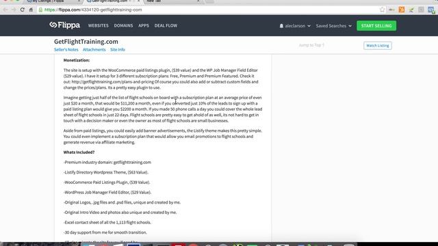 How I Make Extra Income On Flippa - Success Story of GetFlightTraining.com смотреть онлайн