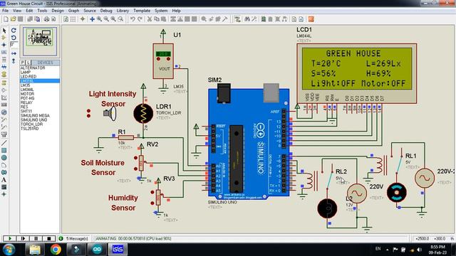 Green House Monitoring and Control System Using Arduino With Code and Circuit || Proteus Simulation смотреть онлайн
