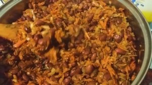 Рагу из фасоли с гречкой. Вкусный, сытный и простой рецепт. Блюда из фасоли.