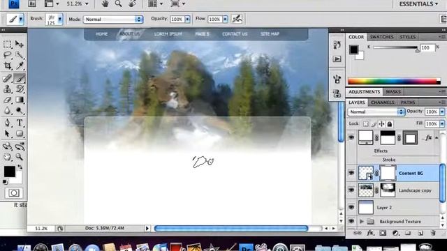Create a Watercolor-Themed Website Design with Photoshop смотреть онлайн