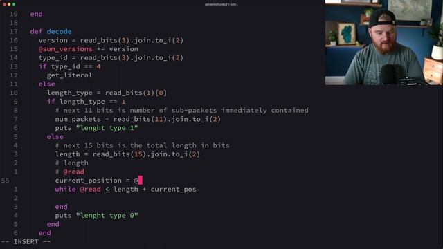 inject, lambda, stream processing - Advent of Code 2021 - Day 16 with Ruby смотреть онлайн