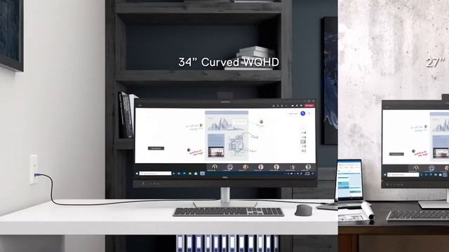 Dell 27 Video Conferencing Monitor - C2722DE with POP-UP 5MP IR Camera Dual 5W Integrated Speakers смотреть онлайн