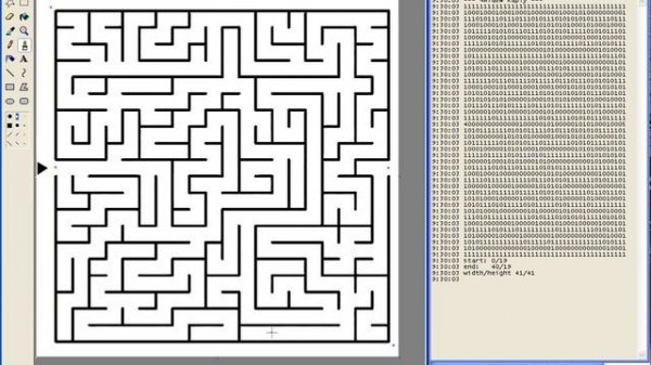 Алгоритм A*, лабиринт