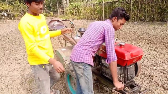 Amazing power tiller engine starting techniques - Amazing machine start (part=3) смотреть онлайн