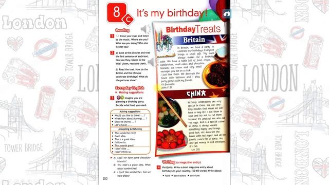 Spotlight 5. Модуль 8с. It`s My Birthday.