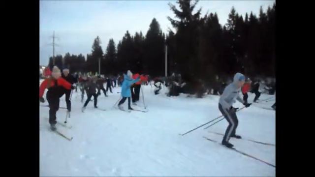 Общий старт Лыжня России Верещагино смотреть онлайн