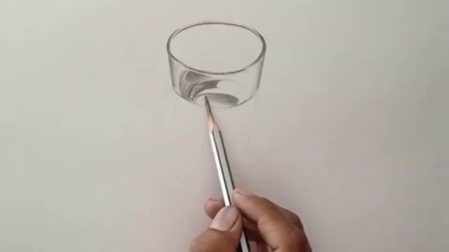 How to draw a water glass step by step / Pencil drawing / Glass sketch by pencil / смотреть онлайн