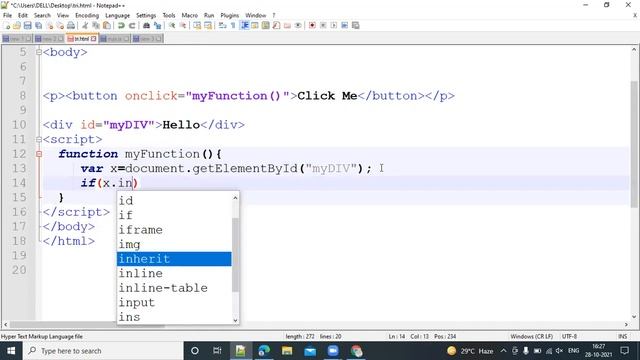 Toggle Button Used For Change Text Using JavaScript смотреть онлайн